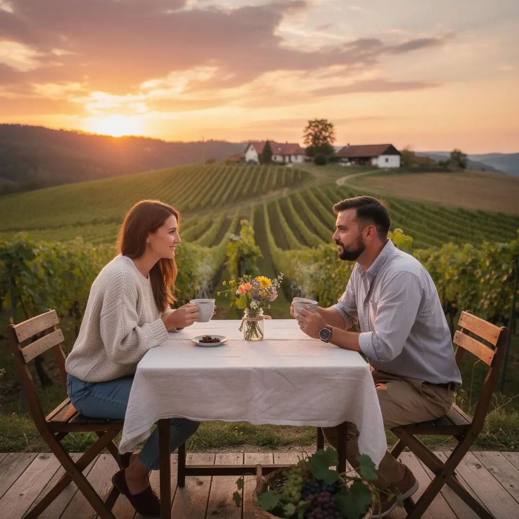 Detailný pohľad na hviezdicovú škoricu vedľa pohára s čajom.