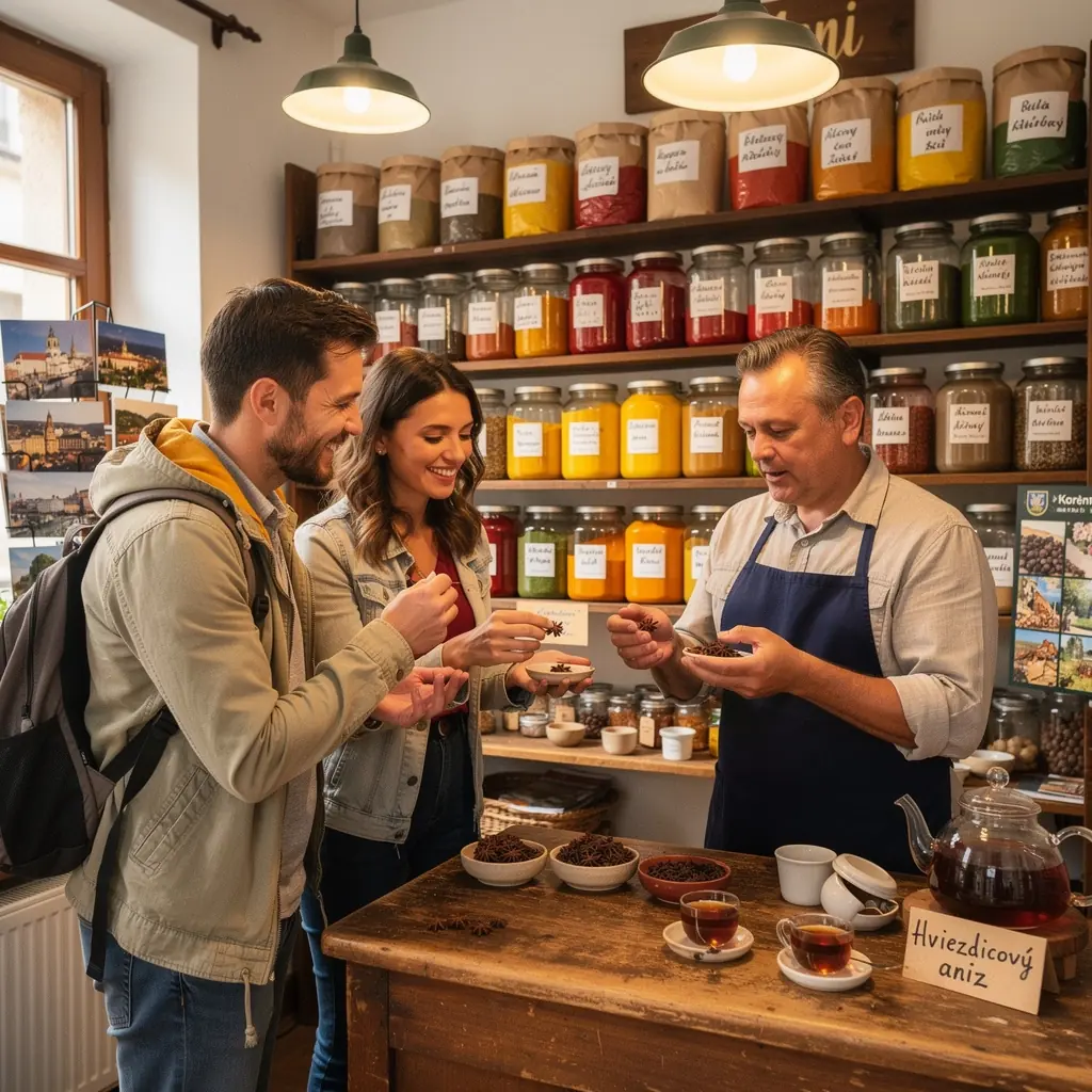 Svieži čaj zo škorice hviezdicovej podávaný s medom a citrónom.